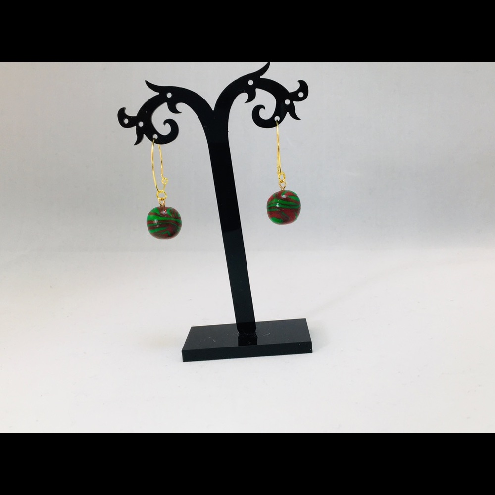 Unique Handmade Polymer Clay Bracelet & Earrings - Picture 9 of 10